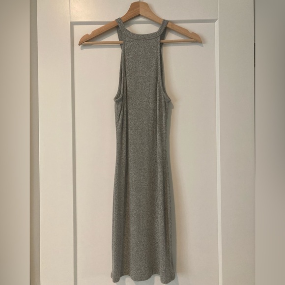 Gray Midi Dress Form Fitting Cozy ☁️ High Neck - Picture 3 of 4
